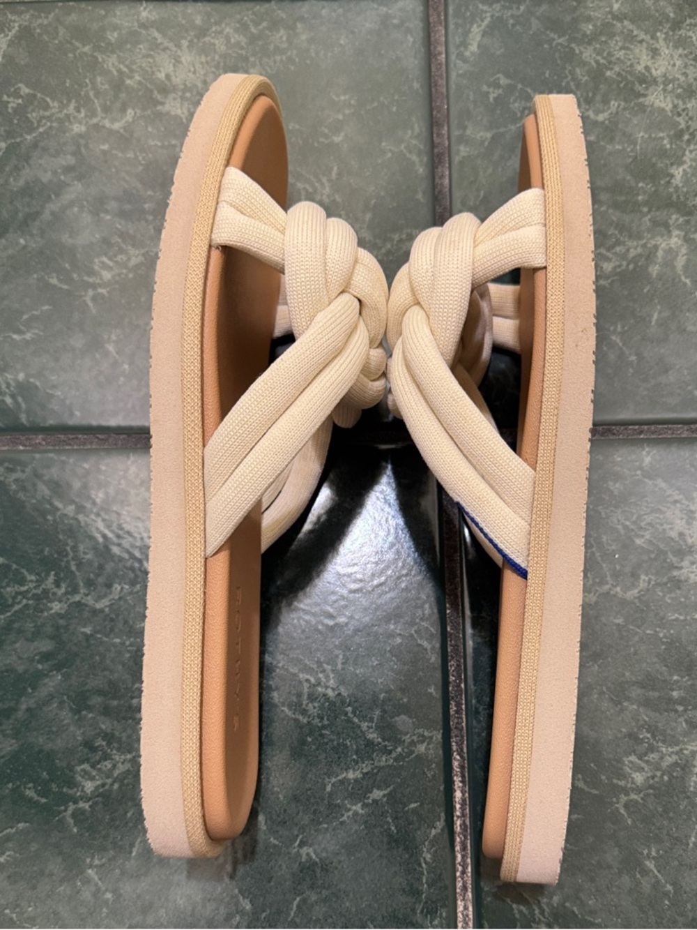 Rothy's Cream Braided Slide Sandals - Picture 3 of 3